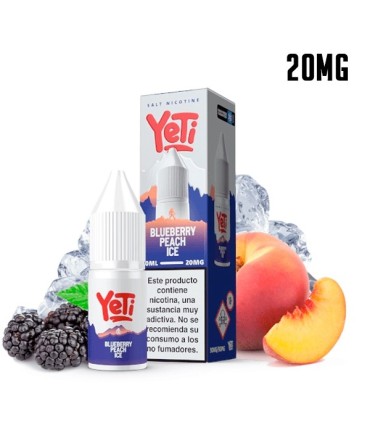 BLUEBERRY PEACH ICE 20MG NIC SALT 10ML - YETI