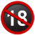 Prohibido menores de 18 años